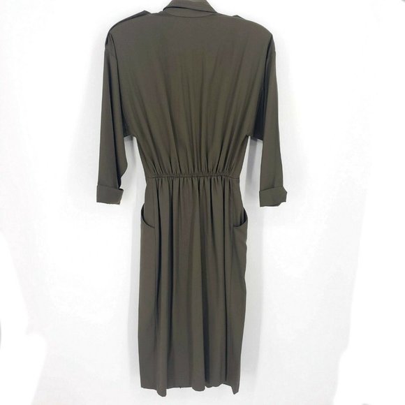 Vtg Danny & Nicole New York Womens 8 Army Dress - Picture 7 of 7